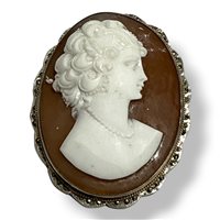 Broche Mandile 1922 Femme Cammei antichi in Argent Conchiglia 2MSPCM47